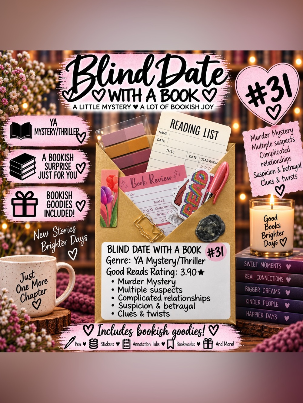 Blind Date With A Book #31 - YA Mystery/Thriller Bookish Set